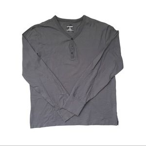 Express Gray Blue Long Sleeve Large Men's Top